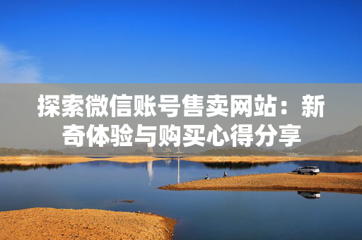 探索微信账号售卖网站：新奇体验与购买心得分享
